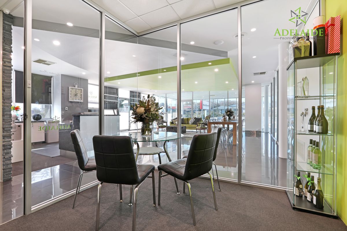 A glass-walled meeting room at the Blair Athol office